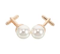 BESTYASH 2 pièces Boutons de Manchette Perles pour Hommes Accessoires Élégants pour Chemises Tuxedo Idéaux pour et Finition et