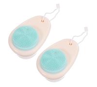 BESTYASH 2 Pièces Brosse Pour Le Visage Soin Du Visage Exfoliant Doux Scrubber Réel Frotter Laveur De Visage Brosse Double Face Brosse Sèche Pour Le Visage Peau Fibre De Laine