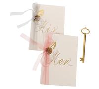 BESTYASH 2 pièces Cartes de de Mariage Délicates avec Ruban Décorations Élégantes pour Banquet et Cérémonie pour Mariés Romantique et Accessoires Photo Adaptés Aux Cérémonies Nuptiales