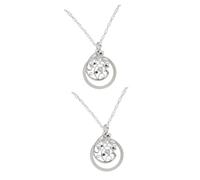 BESTYASH 2 Pièces Collier Pendentif En Strass Nom En Lisant Collier D'observation s Loupe Pour Femme Loupes Doré Grossissant Un Verre Silver