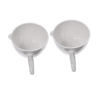 BESTYASH 2 Pièces Évaporateur Rond Porcelaine avec Anse Résistance Chimique pour Laboratoire École et Usage Domestique Lot