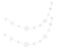 BESTYASH 2 Pièces Guirlande de Noël Blanche Décorations Suspendues de Neige Étanches Ornements Festifs pour Vitrines et