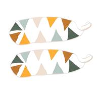 BESTYASH 2 pièces Guirlande Réutilisable Coton Bannières Triangulaires Colorées pour Décoration de Chambre Garçon Fille et Anniversaire