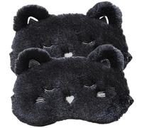 BESTYASH 2 Pièces Masque de Mignon Carton de Design Chat pour Lors de Vos Déplacements