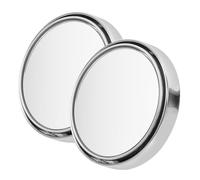 BESTYASH 2 pièces Miroir Angle Mort Voiture Rond Ajustable avec Cadre Réfléchissant pour Rétroviseur Arrière Accessoire Auto et Sûr Lot de Couleur Argentée