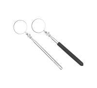 BESTYASH 2 Pièces miroir d'inspection miroire maquilleuse vanity mirror makeup mirror miroir à cils miroir pliant outil de beauté pour les cils miroir de greffe de cils Acier Carbone Silver