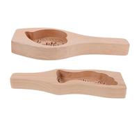 BESTYASH 2 Pièces Moule à Mooncake Bois avec Poignée Motifs Carpe et Pêche Vintage Moule à Pâtisserie pour Biscuits Décoration Traditionnelle pour Fête Mi-automne