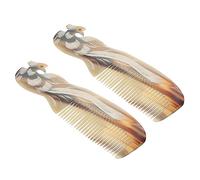 BESTYASH 2 Pièces Peigne à corne yak peignes pour la coiffure des femmes peigne à dents larges Peigne de dents peigne coiffant brosse à déchirure de cheveux cornes