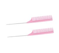 BESTYASH 2 Pièces Peigne à Queue Fibre de Peigne Professionnel Acier Inoxydable pour Coiffeur Outil de Coiffure pour Salon et Maison Confortable et Antistatique pour Coupe Coiffage