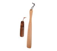 BESTYASH 2 Pièces Pied Bois de Hêtre Manche Long Robuste Aide à Enfiler Chaussures pour Femmes et Seniors Compact pour Voyage et Usage