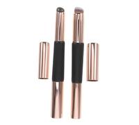 BESTYASH 2 Pièces Pinceau à Lèvres Silicone Double Embout avec Capuchon Applicateur Maquillage Rétractable Mini Portable pour Gloss à Lèvres et Nail Art Hygiénique et Réutilisable Lot