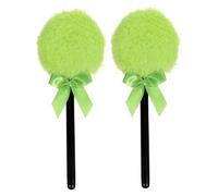 BESTYASH 2 Pièces pinceau surligneur maquillage en poudre pinceau blush pour les joues pinceau à poudre pour poudre compacte outils cosmétiques rougir Peluche Green