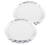 BESTYASH 2 Pièces Plateaux de Mélange pour Nail Art Verre de Outils de Mixage pour Vernis à Ongles Palette Multifonctionnelle pour Mélanger Pigments et Accessoires Pratiques