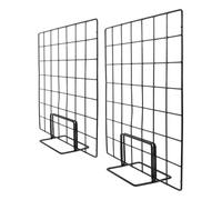 BESTYASH 2 pièces Présentoir Grille Métallique pour Photos et Bijoux Panneau Filaire Noir Rack Exposition Polyvalent pour Marché Déco Murale et Organisation Élégante