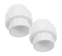 BESTYASH 2 pièces Raccord PVC Union avec Joint Epdm Étanche Adaptateur Tuyau Blanc Schedule pour Irrigation Piscine Spa et Plomberie Intérieure