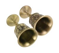 BESTYASH 2 pièces Royal Métal Gravé Vintage Gobelets Hauts avec Motifs Château et Fleurs Coupe à Vin Médiévale pour Cérémonies Religieuses et Décor