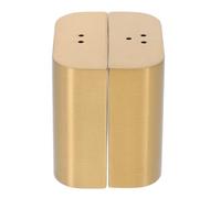 BESTYASH 2 pièces Salière et Poivrière Acier Inoxydable avec Couvercle Distributeur Épices Grand Format pour Cuisine Professionnelle Contrôle Précis Du Dosage Set Finition Élégante Dorée