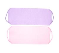 BESTYASH 2 pièces Serviettes Exfoliantes de Maille pour Gommage Tapis de Bain avec Cordes de Tirage Lavage Moussant et Nettoyage Profond Corps