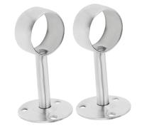 BESTYASH 2 pièces Support pour Tringle à Rideau Acier Inoxydable Fixation Plafond Robuste et Antirouille pour Barre Penderie Compatible