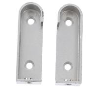 BESTYASH 2 pièces Support pour Tringle Penderie Métal Coulé Argenté Support Mural Robuste pour Tube Ovale Standard Accessoire de Rangement Vêtements Montage Inclus