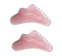 BESTYASH 2 Pièces Tableau de gratte de beauté outil de grattoir musculaire corps petit masseur raclette outil de massage du cuir chevelu plaque de grattage portative résine rose