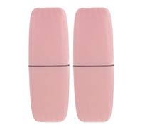 BESTYASH 2 Pièces Travel Toothbrush Cups with Ventilation Holes Portable Toothbrush Storage Containers for and Couples Quick-Dry Travel Rinsing Cups for Camping Business School and Home