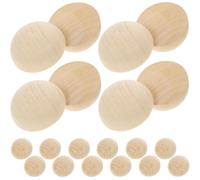 BESTYASH 20 Perles Demi-perles en Bois Beige 40mm pour Fabrication Bijoux et Loisirs Créatifs, Matériau Plastique, Forme Hémisphérique, Adaptées la Création de Présents Faits Main