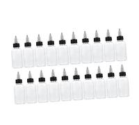 BESTYASH 20 Pièces Bouteilles Distributrices de Liquide à Presser de Flacons Transparent Flacons Réutilisables pour Alimentaire Sauce Distributeur Pratique et Économique