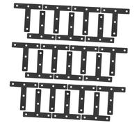 BESTYASH 20 pièces Brace Équerre Plate Acier Noir Supports de Fixation pour Meubles Réparation et Assemblage
