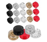 BESTYASH 20 Pièces Rotary Control Knobs for Electric Guitar Plastic Volume and Tone Replacement Set Stable Operation and Advanced Tone Management Compatible with Various Guitar Models
