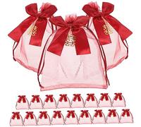 BESTYASH 20 Pièces Sachet Organza avec Cordon de Serrage pour Événements Spéciaux pour Dragées Personnalisables