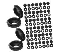 BESTYASH 200 pièces Capuchons de Vis Plastique à Charnière Couvercle de Protection Décoratif pour Meubles Installation Facile Sans Outils Cache Vis pour Cache Trou et Finition