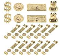 BESTYASH 200 Pièces Metal Flatback Nail Charms Set Money Bag And Coin Designs For Nail Art Accessories DIY Manicure Decoration For Parties And Events