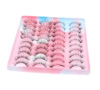 BESTYASH 20Paires Faux Cils de Cils Naturels et Éblouissants pour Filles Pratique de Cils à Réutiliser Look