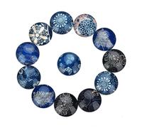 BESTYASH 20pcs Patch de Verre Précieux Bleu Rond à Dos Plat pour Fabrication de Bijoux Diy, Matériau Verre Délicat, Facile à Coller, pour Décoration et Design de Bijoux Couleur Aléatoire