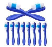 BESTYASH 20pièces Brosse à Dents Sécurisée Courte Brosse à Dents Anti- Individuellement Emballée Pour Sensibles Prisons Et Hôpitaux Voyage Et Hygiène Buccale Couleur Bleue