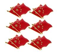 BESTYASH 20pièces Épinglette Drapeau Chinois Rouge Insigne Patriotique avec Étoile à Cinq Branches Broche Décorative pour Vêtements Chapeaux Sacs à Dos et Accessoires de Costume