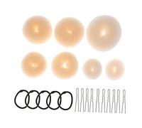 BESTYASH 22 Pièces Coiffure Élastiques Pour Cheveux Clavins De Cheveux Pour Les Petits Pains Accessoires De Chair De Cheveux Chignons Pour Cheveux Féminins Beignet De Cheveux Beige