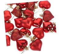 BESTYASH 24 Pièces Décorations Saint Valentin Cœur Suspendu Ornements Rouge pour Mariage Anniversaire Maison