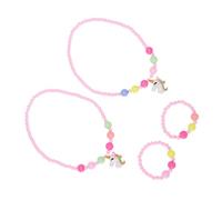 BESTYASH 2ensemble Lot De Bracelets Licorne Pour Filles Bijoux Simples Et Cadeaux Garçon Fille Rose