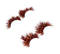 BESTYASH 2Paires Faux Cils Plumes Longs Réutilisables pour Costume et Confortable