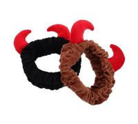 BESTYASH 2pièces Bandeaux Mignons Forme De Cornes Set Pour Femmes Usage Spa Maquillage Et Lavage Cheveux Confortable Et Pratique