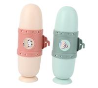 BESTYASH 2pièces Boîte De Rangement pour Brosse à Dents De Voyage Gobelet De Lavage Portable Étui à Brosse à Dents pour Salle De Bain