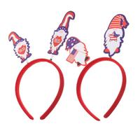 BESTYASH 2pièces Boppers Patriotiques Pour Fête Du Juillet Accessoires De Tête Colorés Pour Célébrations De Indépendance Tiare Amusante Avec Motifs De Drapeau Américain Et Gnomes