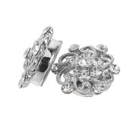 BESTYASH 2pièces Boutons De Manchette à Clipser Avec Cristaux Pour Homme Ornements De Poignet De Chemise Accessoires Pour Blouse Et Veste
