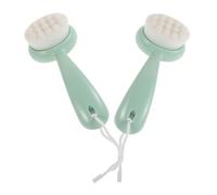 BESTYASH 2pièces Brosse De Nettoyage Visage à Long Manche Avec Poils Doux Pour Élimination Des Points Noirs Et Nettoyage Pour Voyage Et Usage