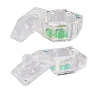 BESTYASH 2pièces Coupe Cristal Transparente Pour Nail Art Lot De Coupelles Pour Mélanger Liquide Acrylique Et Poudre Outil Pour Manucure