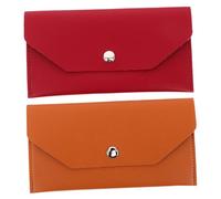 BESTYASH 2pièces Enveloppes à Billets PU Pochette pour Budget Étui à Billets Réutilisable et Imperméable Portefeuille pour Voyages Gestion du Budget