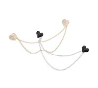 BESTYASH 2pièces Fringe Broche De Costume à Chaîne Broche à Pompon Accessoires De De Revers De Pour Hommes s Pour Femmes Clip De De Cardigan De Revers Avec Chaîne Bijoux