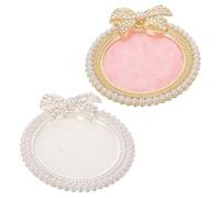 BESTYASH 2pièces Palette De Mélange Pour Vernis à Ongles Plateau De Peinture Pour Nail Art Présentoir à Ongles Plateau Résine